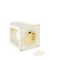 Lanterna in vetro bianco, 10x10x17,5 cm Lanterna in vetro bianco, 10x10x17,5 cm