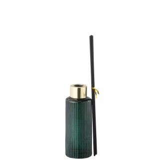 Óleo perfumado em frasco de vidro verde 5 x 12,5 x 5 cm