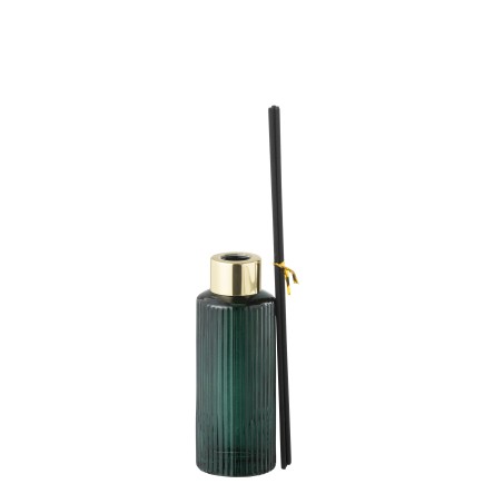 Aceite perfumado en frasco de cristal verde de 5 x 12,5 x 5 cm