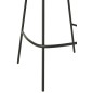 Cadeira de bar em tecido cinzento com base em metal preto, 55 x 54 x 99 cm Cadeira de bar em tecido cinzento com base em metal preto, 55 x 54 x 99 cm