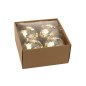 Boite de 4 boules de Noël en plastique doré D.15 cm Boite de 4 boules de Noël en plastique doré D.15 cm