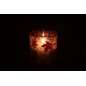 Bougeoir en verre orange 10x10x12.5 cm Bougeoir en verre orange 10x10x12.5 cm