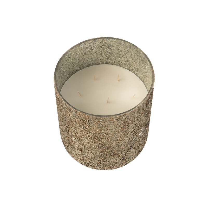Candela profumata 120H in portacandele in vetro bronzo 20x20x25 cm Candela profumata 120H in portacandele in vetro bronzo 20x20x25 cm