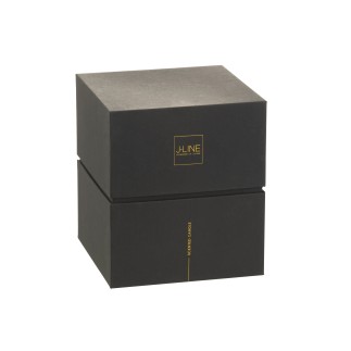 Candela profumata 120H in portacandele in vetro bronzo 20x20x25 cm