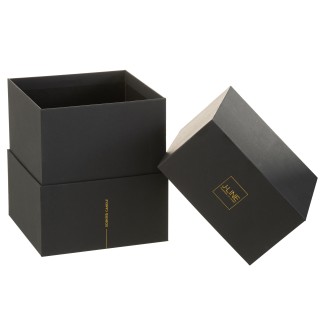 Candela profumata 120H in portacandele in vetro bronzo 20x20x25 cm