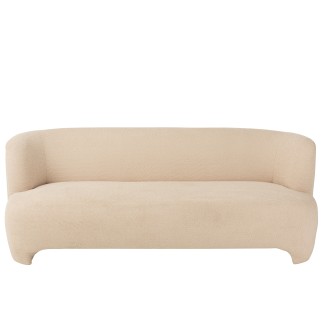 Sofá de 3 plazas en textil blanco 193x82x71 cm