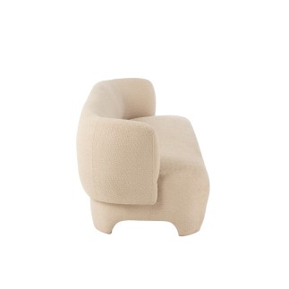 Sofá de 3 plazas en textil blanco 193x82x71 cm
