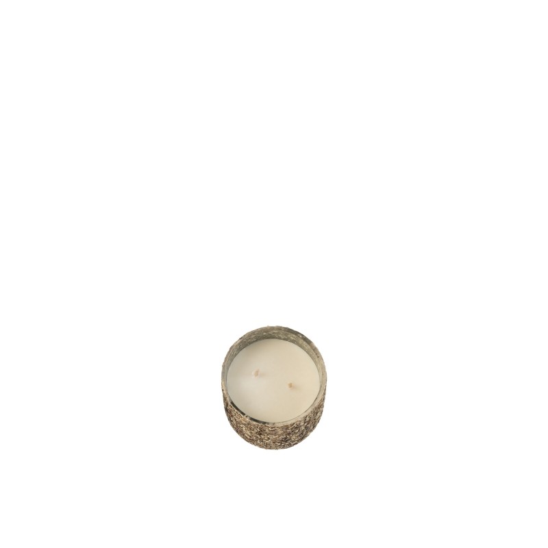 Candela profumata 40h in vaso di vetro Bronzo 9x9x10 cm
