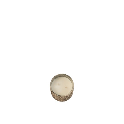 Candela profumata 40h in vaso di vetro Bronzo 9x9x10 cm
