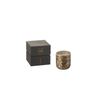 Candela profumata 40h in vaso di vetro Bronzo 9x9x10 cm
