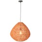 Lampada a sospensione in metallo ritorto arancione 50x50x45 cm