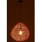 Lampada a sospensione in metallo ritorto arancione 50x50x45 cm