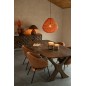 Lampada a sospensione in metallo ritorto arancione 50x50x45 cm