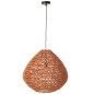 Lampada a sospensione in metallo ritorto arancione 50x50x45 cm