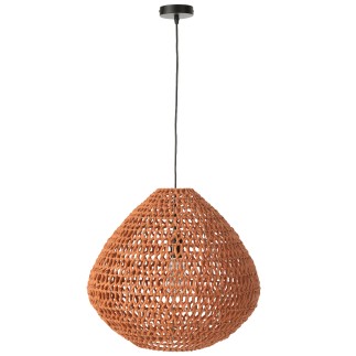 Lampada a sospensione in metallo ritorto arancione 50x50x45 cm