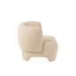 Fauteuil 1 personne en textile blanc 80x79x71 cm Fauteuil 1 personne en textile blanc 80x79x71 cm