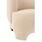 Fauteuil 1 personne en textile blanc 80x79x71 cm Fauteuil 1 personne en textile blanc 80x79x71 cm