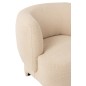 Fauteuil 1 personne en textile blanc 80x79x71 cm Fauteuil 1 personne en textile blanc 80x79x71 cm