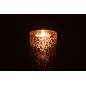 Portavelas de cristal rojo y gris, 10 x 10 x 12,5 cm Portavelas de cristal rojo y gris, 10 x 10 x 12,5 cm
