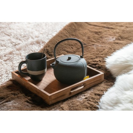 Tazza in ceramica color taupe 8,8x8,8x10,8 cm