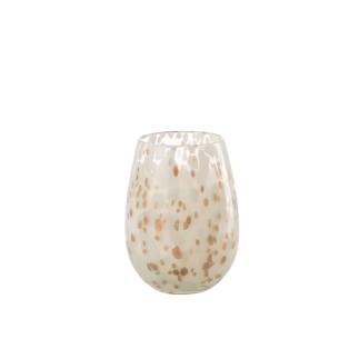 Candela profumata 120H in portacandele in vetro multicolore15x15x22.5 cm