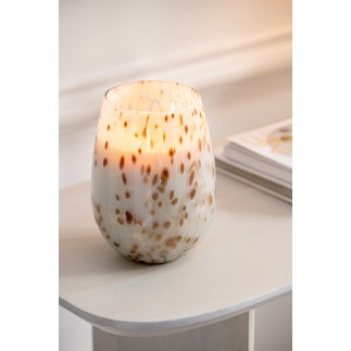Bougie parfumée 120H dans pot en verre multicouleur 15x15x22.5 cm