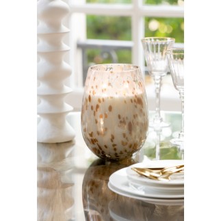 Bougie parfumée 120H dans pot en verre multicouleur 15x15x22.5 cm