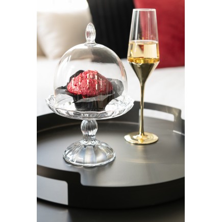Set de 3 plateaux rond en métal noir 45x45x6.5 cm