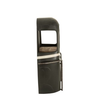 Mobile bar a forma di funivia in metallo nero 135x47x154 cm