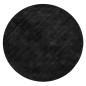 Tappeto rotondo fatto a mano in tessuto nero 150x150x2 cm Tappeto rotondo fatto a mano in tessuto nero 150x150x2 cm