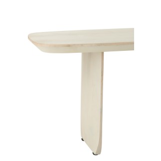 Panchina in legno di acacia bianco 190x40x45 cm
