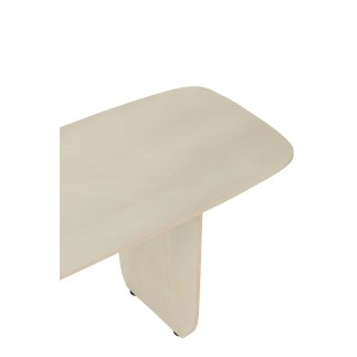 Panchina in legno di acacia bianco 190x40x45 cm