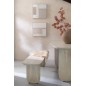 Panchina in legno di acacia bianco 190x40x45 cm