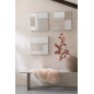 Panchina in legno di acacia bianco 190x40x45 cm