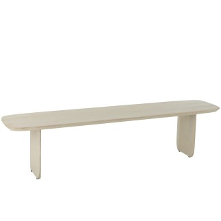 Banc en bois d’acacia blanc 190x40x45 cm
