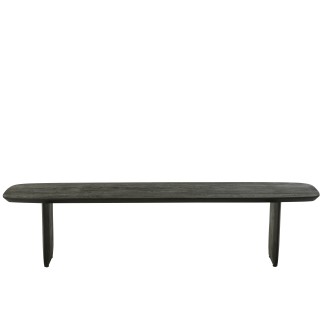Panchina in legno di acacia nero 190x40x45 cm