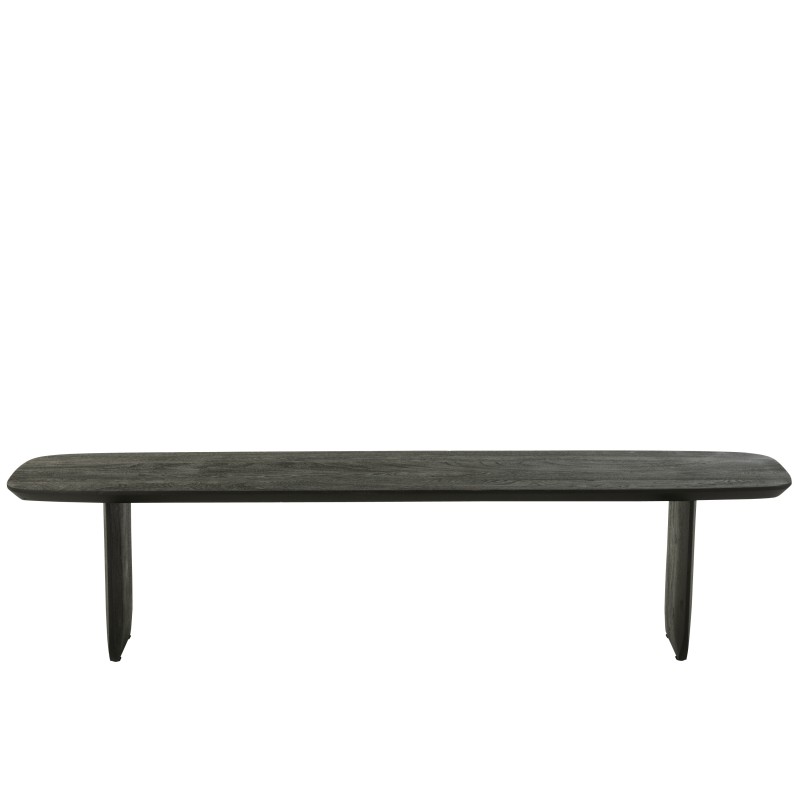 Panchina in legno di acacia nero 190x40x45 cm