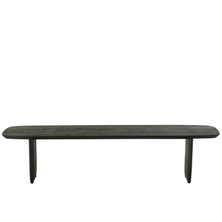 Banc en bois d’acacia noir 190x40x45 cm