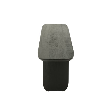 Panchina in legno di acacia nero 190x40x45 cm