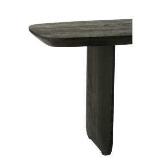 Panchina in legno di acacia nero 190x40x45 cm