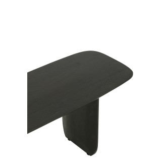Panchina in legno di acacia nero 190x40x45 cm