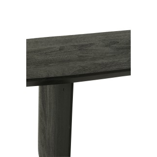 Panchina in legno di acacia nero 190x40x45 cm