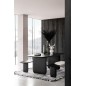 Panchina in legno di acacia nero 190x40x45 cm