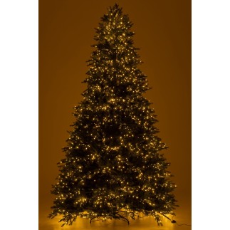 Albero di Natale artificiale con 4000 LED in metallo verde H.325 cm