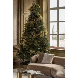 Albero di Natale artificiale con 4000 LED in metallo verde H.325 cm