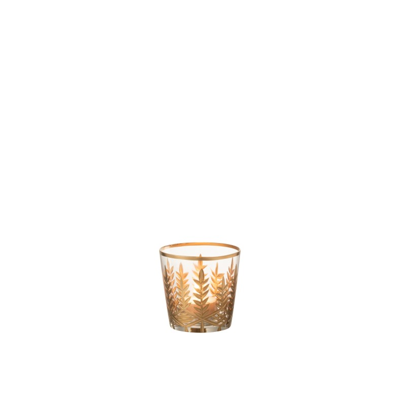 Photophore en verre transparent 10x10x10 cm