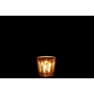 Photophore en verre transparent 10x10x10 cm