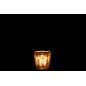 Photophore en verre transparent 10x10x10 cm