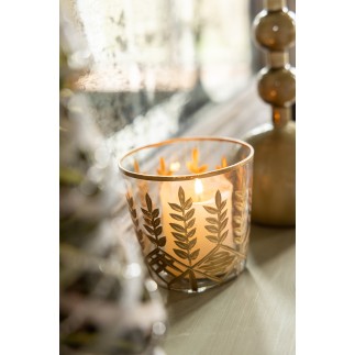 Photophore en verre transparent 10x10x10 cm