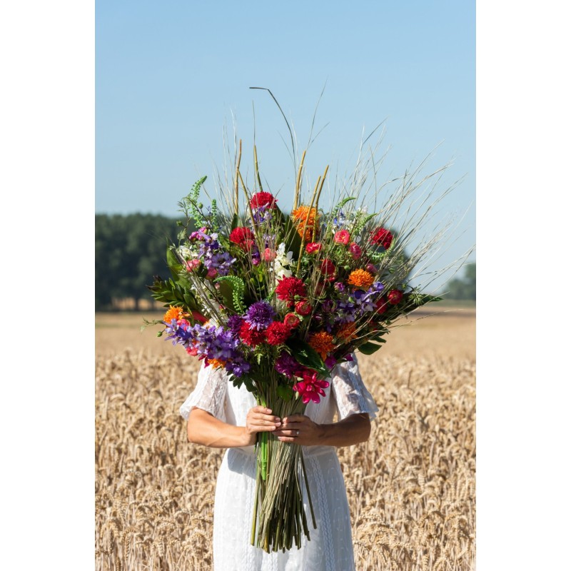 Bouquet de fleurs en plastique orange 12x8x27 cm Bouquet de fleurs en plastique orange 12x8x27 cm